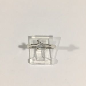 Sterling Silver Women's Engagement Ring 💍 💎